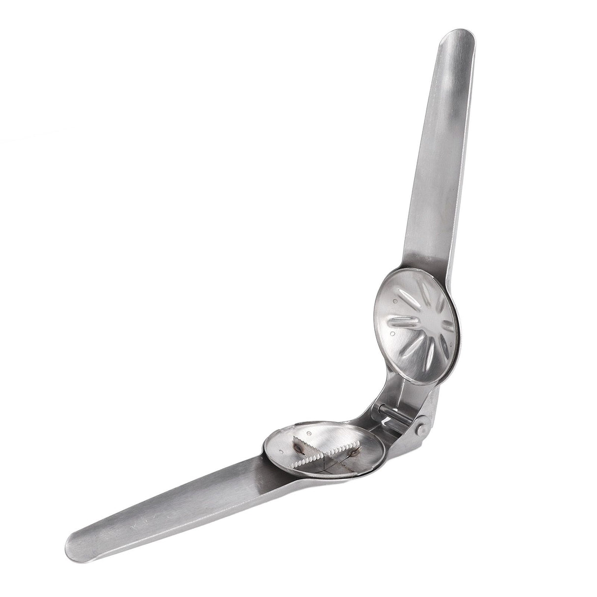 Nut Cracker Multifunction Stainless Steel High Hardness Cross Serrated Design Safe Effort Saving Lever Chestnut Cutter