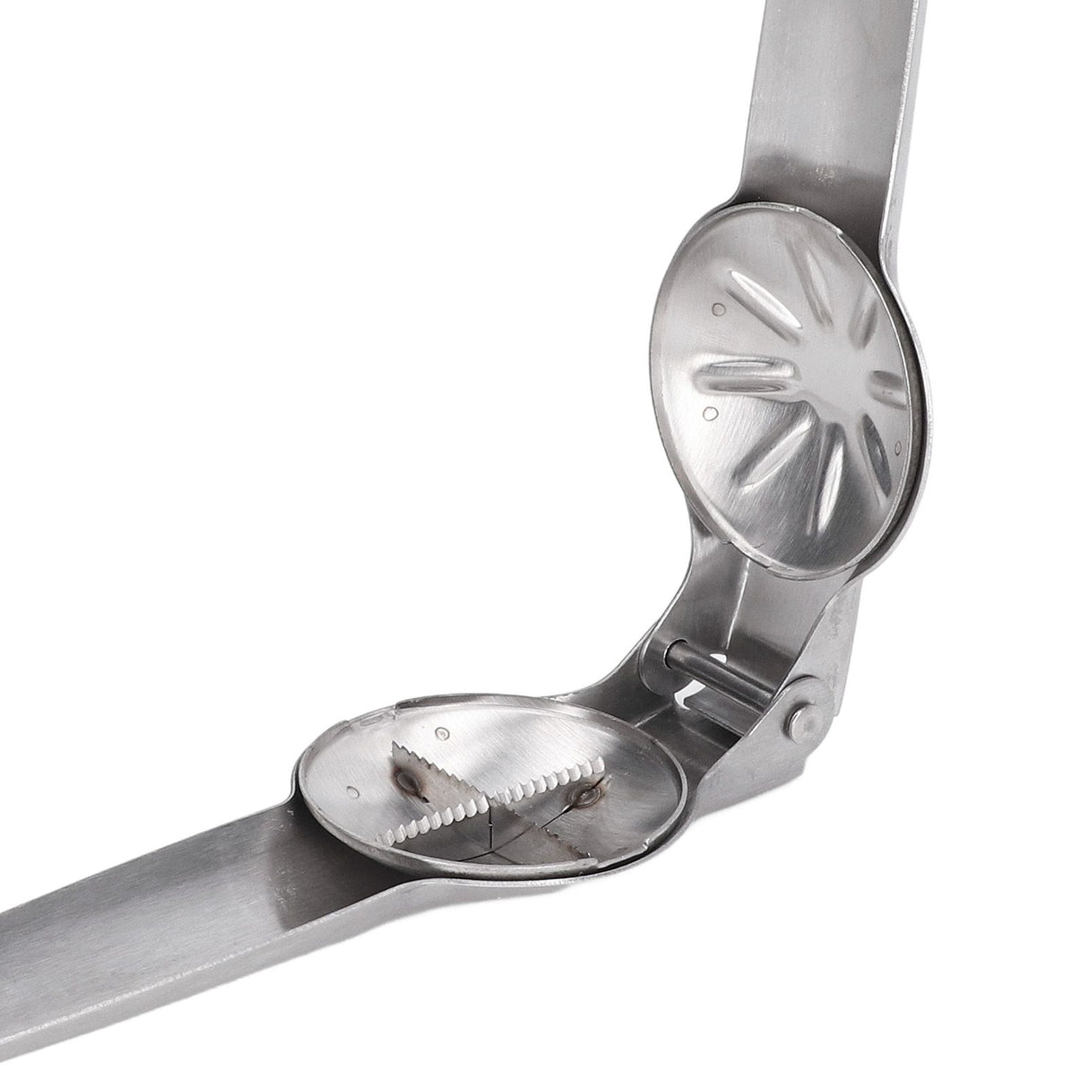 Nut Cracker Multifunction Stainless Steel High Hardness Cross Serrated Design Safe Effort Saving Lever Chestnut Cutter