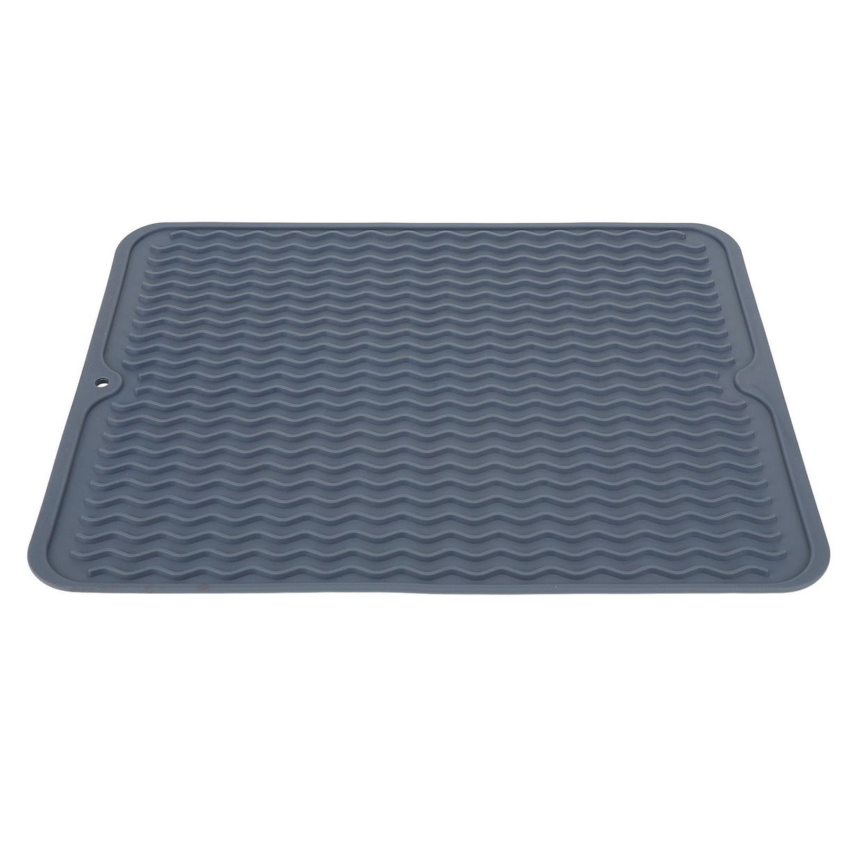 Dish Drying Mat Soft Flexible Rubber Heat Resistant Nonslip BPA Free Eco Friendly Wide Application Dish Drying PadBlue