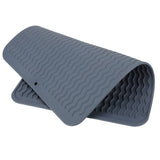 Dish Drying Mat Soft Flexible Rubber Heat Resistant Nonslip BPA Free Eco Friendly Wide Application Dish Drying PadBlue