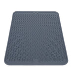 Dish Drying Mat Soft Flexible Rubber Heat Resistant Nonslip BPA Free Eco Friendly Wide Application Dish Drying PadBlue