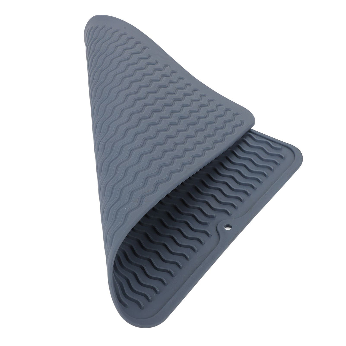 Dish Drying Mat Soft Flexible Rubber Heat Resistant Nonslip BPA Free Eco Friendly Wide Application Dish Drying PadBlue