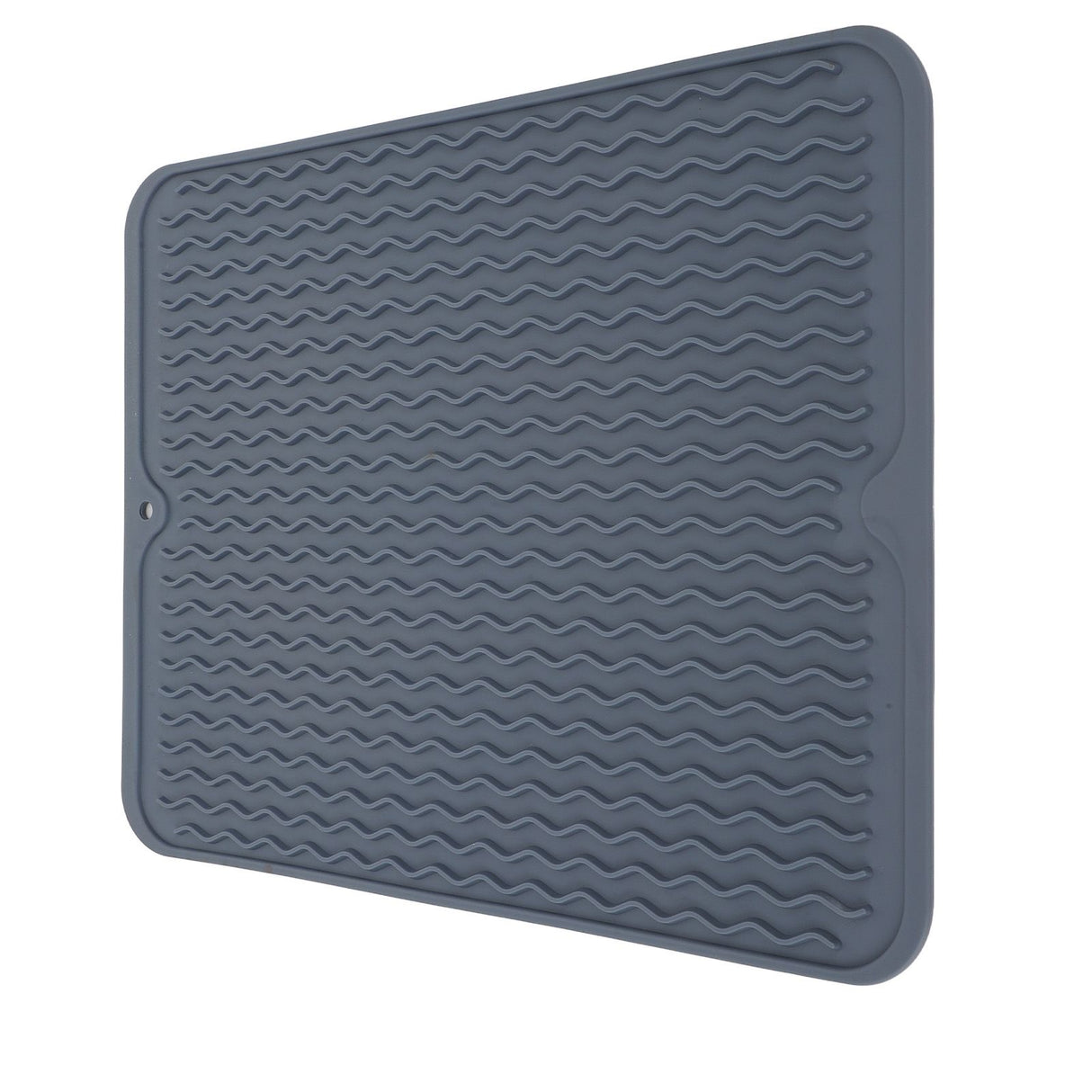 Dish Drying Mat Soft Flexible Rubber Heat Resistant Nonslip BPA Free Eco Friendly Wide Application Dish Drying PadBlue