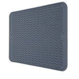 Dish Drying Mat Soft Flexible Rubber Heat Resistant Nonslip BPA Free Eco Friendly Wide Application Dish Drying PadBlue - 45-Degree Angle