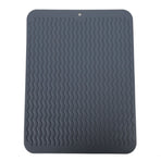 Dish Drying Mat Soft Flexible Rubber Heat Resistant Nonslip BPA Free Eco Friendly Wide Application Dish Drying PadBlue