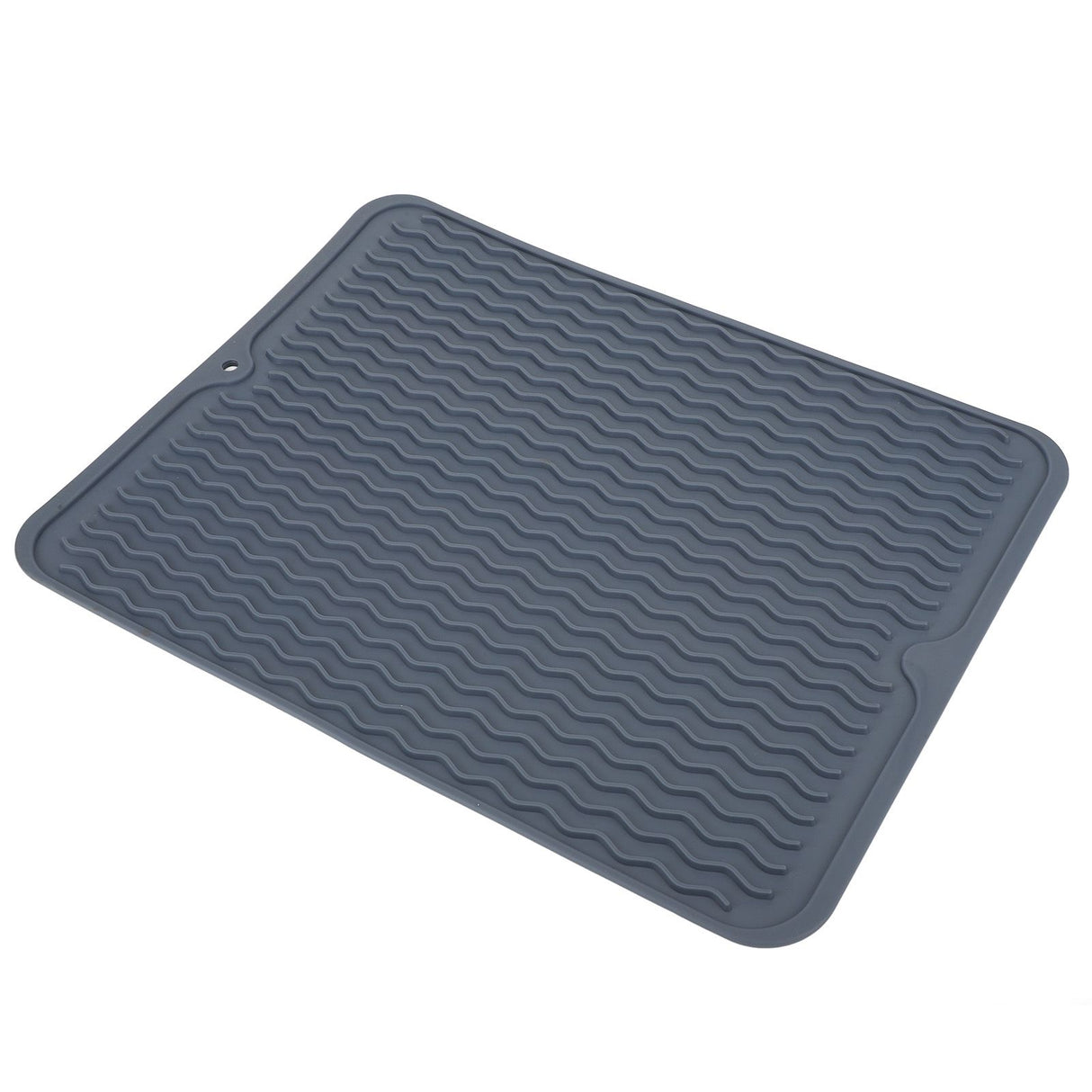 Dish Drying Mat Soft Flexible Rubber Heat Resistant Nonslip BPA Free Eco Friendly Wide Application Dish Drying PadBlue