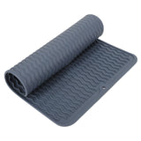 Dish Drying Mat Soft Flexible Rubber Heat Resistant Nonslip BPA Free Eco Friendly Wide Application Dish Drying PadBlue
