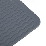 Dish Drying Mat Soft Flexible Rubber Heat Resistant Nonslip BPA Free Eco Friendly Wide Application Dish Drying PadBlue