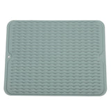 Dish Drying Mat Soft Flexible Rubber Heat Resistant Nonslip BPA Free Eco Friendly Wide Application Dish Drying PadGreen
