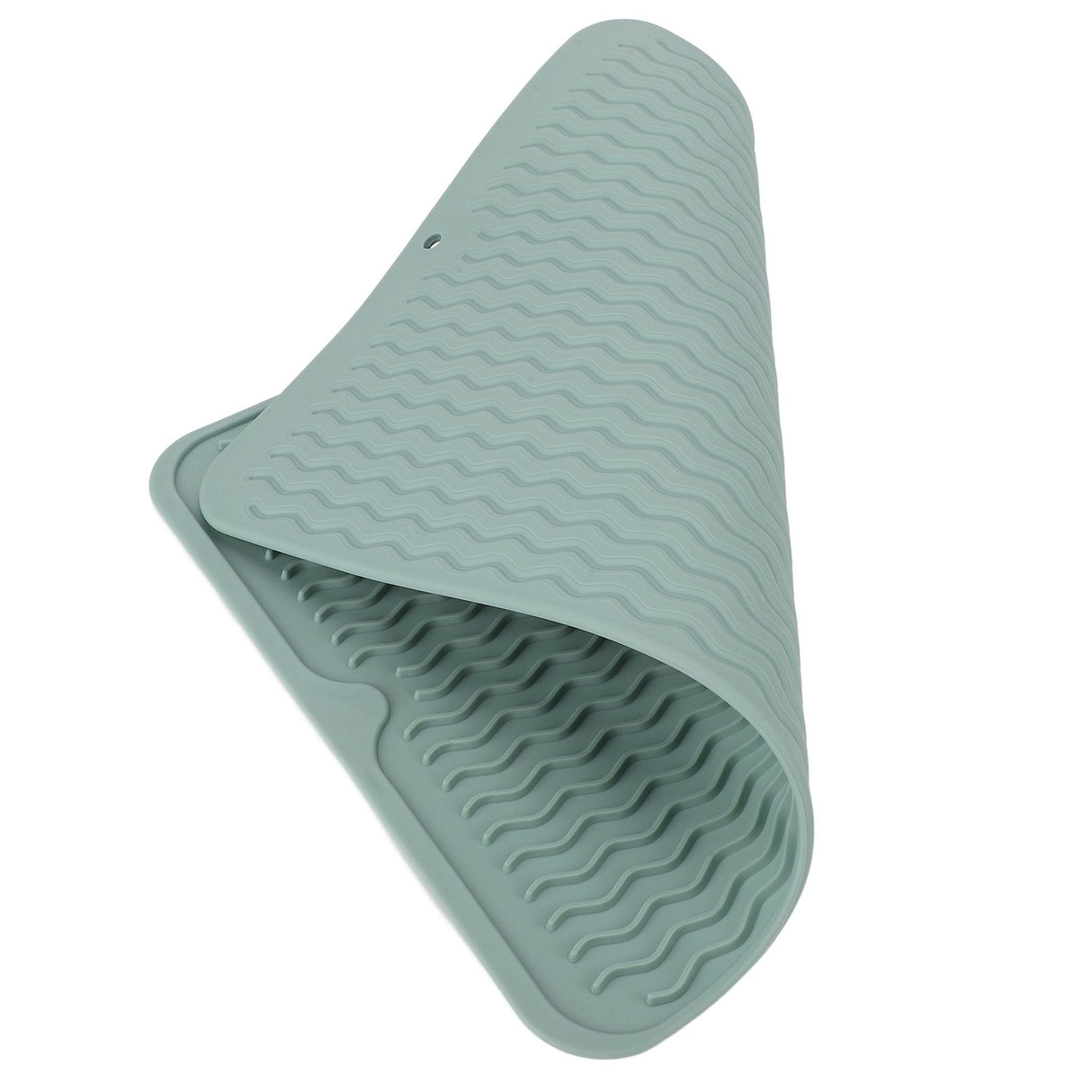 Dish Drying Mat Soft Flexible Rubber Heat Resistant Nonslip BPA Free Eco Friendly Wide Application Dish Drying PadGreen