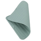 Dish Drying Mat Soft Flexible Rubber Heat Resistant Nonslip BPA Free Eco Friendly Wide Application Dish Drying PadGreen