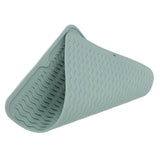 Dish Drying Mat Soft Flexible Rubber Heat Resistant Nonslip BPA Free Eco Friendly Wide Application Dish Drying PadGreen - Side View
