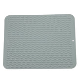 Dish Drying Mat Soft Flexible Rubber Heat Resistant Nonslip BPA Free Eco Friendly Wide Application Dish Drying PadGreen