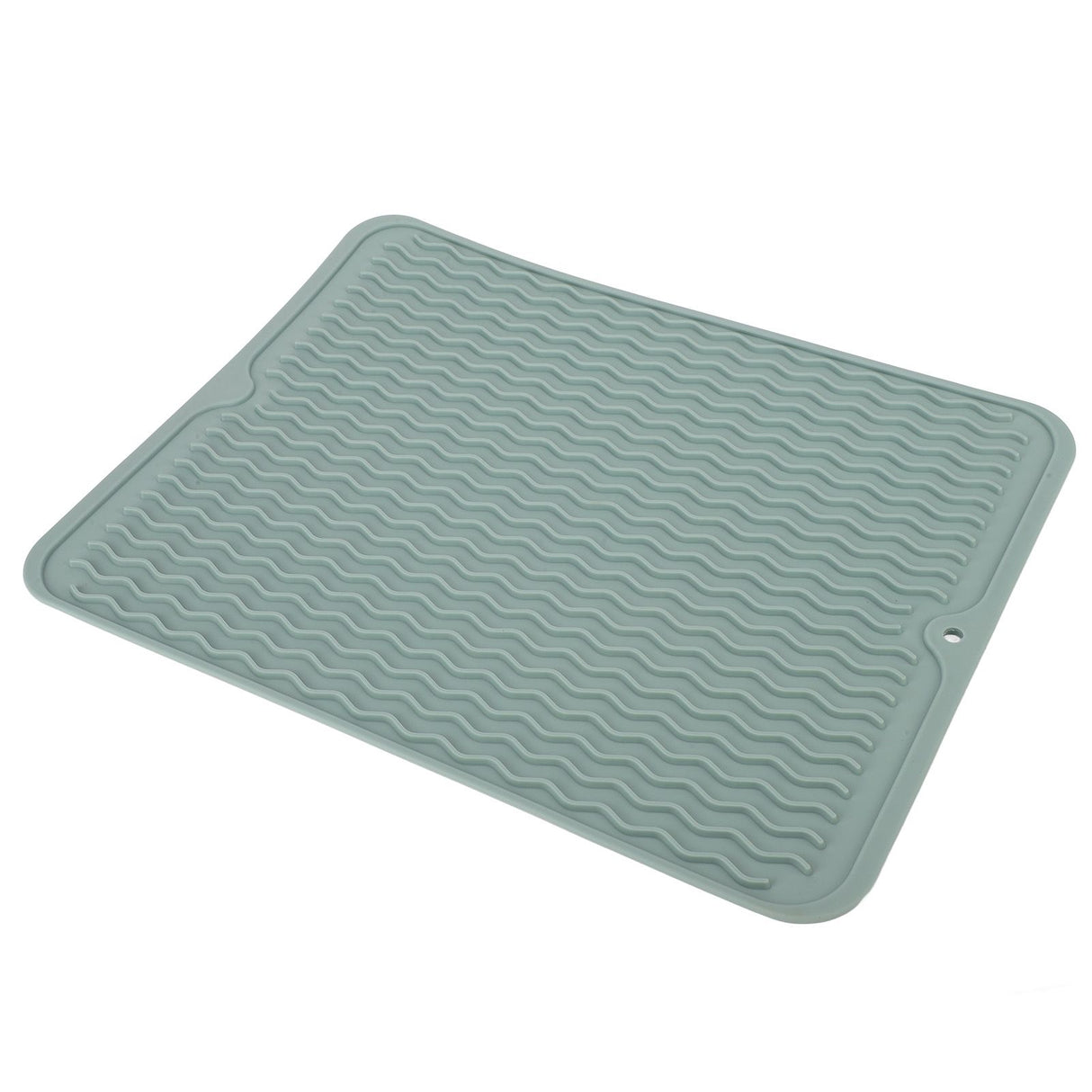 Dish Drying Mat Soft Flexible Rubber Heat Resistant Nonslip BPA Free Eco Friendly Wide Application Dish Drying PadGreen