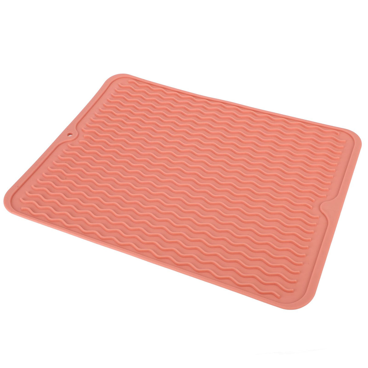 Dish Drying Mat Soft Flexible Rubber Heat Resistant Nonslip BPA Free Eco Friendly Wide Application Dish Drying PadPink