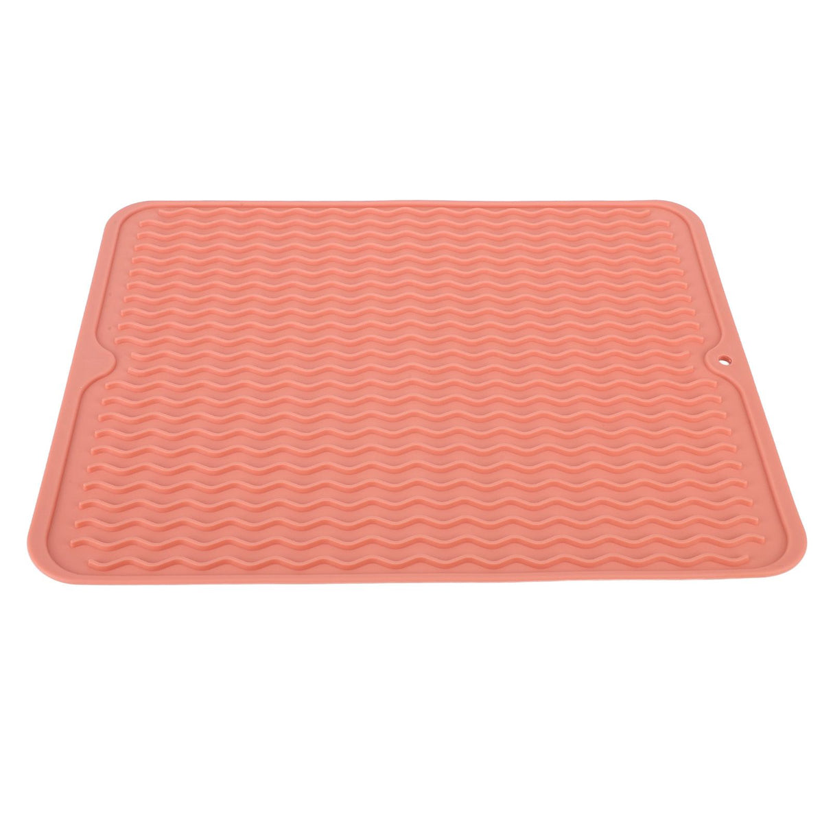 Dish Drying Mat Soft Flexible Rubber Heat Resistant Nonslip BPA Free Eco Friendly Wide Application Dish Drying PadPink