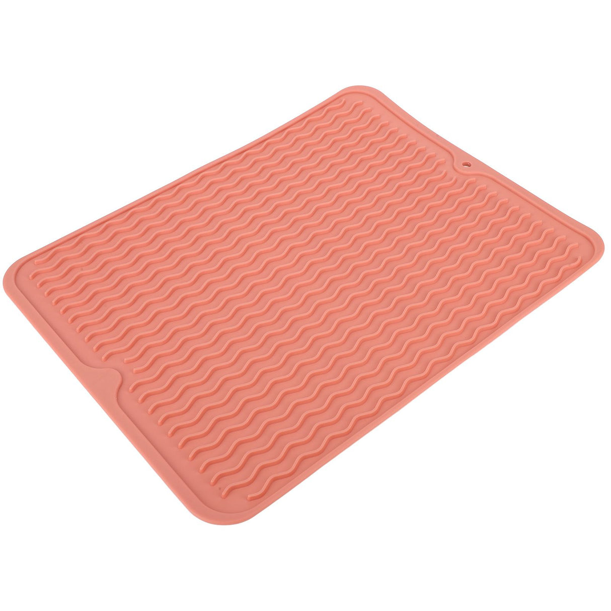 Dish Drying Mat Soft Flexible Rubber Heat Resistant Nonslip BPA Free Eco Friendly Wide Application Dish Drying PadPink