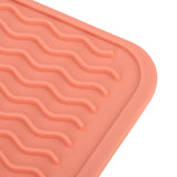 Dish Drying Mat Soft Flexible Rubber Heat Resistant Nonslip BPA Free Eco Friendly Wide Application Dish Drying PadPink - Extra Image