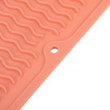 Dish Drying Mat Soft Flexible Rubber Heat Resistant Nonslip BPA Free Eco Friendly Wide Application Dish Drying PadPink