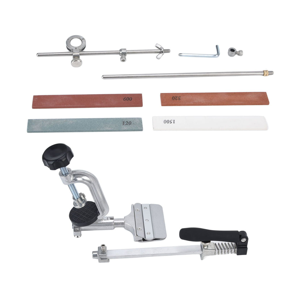 Knife Sharpener Kit Stainless Steel Knife Grinding Machine Sharpening Stone System for Household