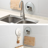 Kitchen Wall Pot Lid Holder Hole Free Rustproof Cutting Boards Quick Drying Rack for Kitchen - 45-Degree Angle