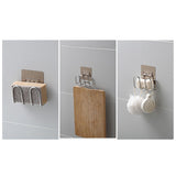 Kitchen Wall Pot Lid Holder Hole Free Rustproof Cutting Boards Quick Drying Rack for Kitchen - Rear View