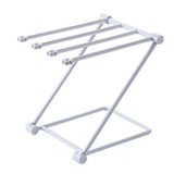 Washcloth Holder Foldable Hand Towel Holder Vertical Dish Cloth Storage Rack for KitchenBlue - Front View