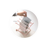 Washcloth Holder Foldable Hand Towel Holder Vertical Dish Cloth Storage Rack for KitchenGray