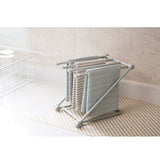 Washcloth Holder Foldable Hand Towel Holder Vertical Dish Cloth Storage Rack for KitchenGray - Close-Up Angle