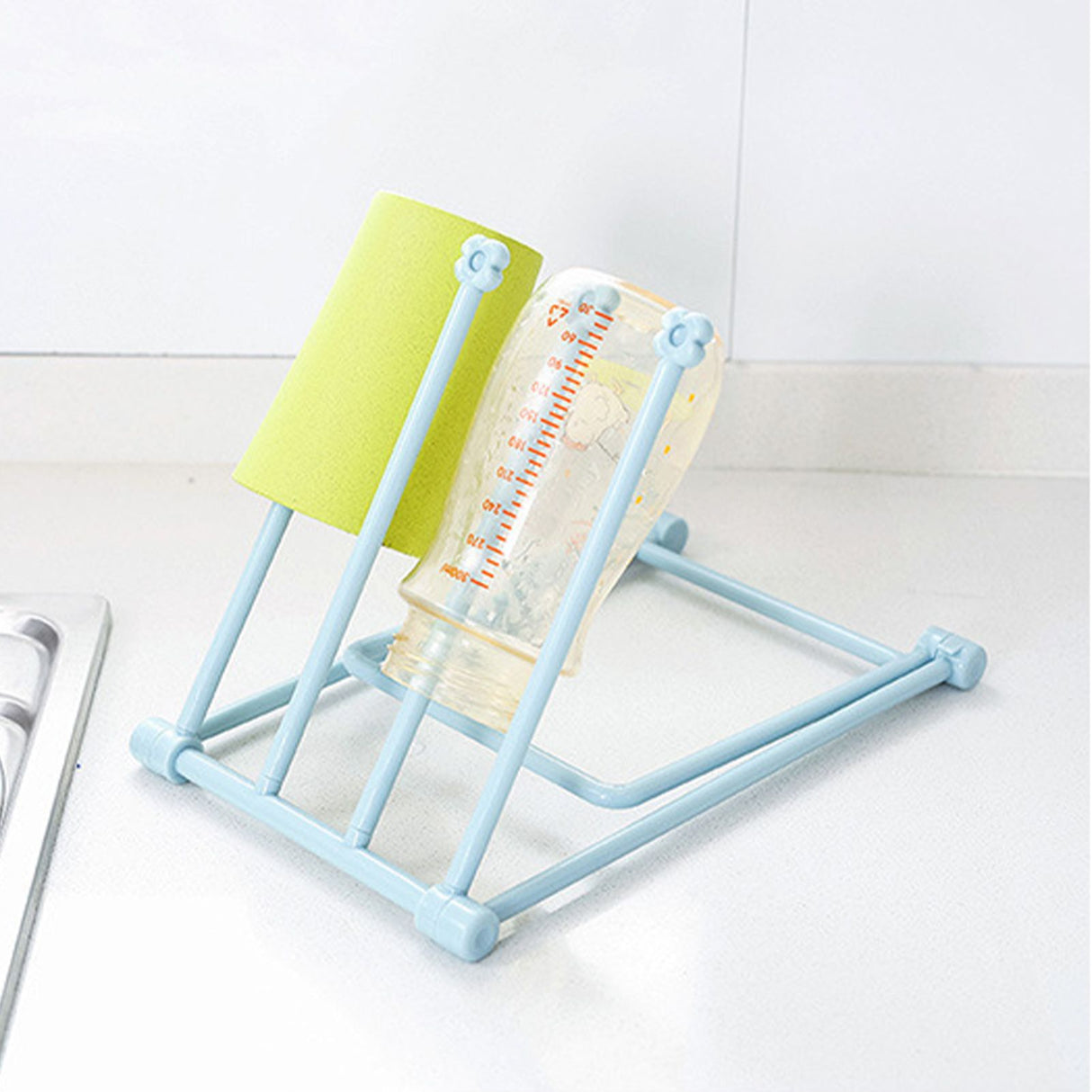 Washcloth Holder Foldable Hand Towel Holder Vertical Dish Cloth Storage Rack for KitchenGray