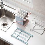 Washcloth Holder Foldable Hand Towel Holder Vertical Dish Cloth Storage Rack for KitchenGray