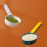 Kitchen Scoops High Capacity Multifunctional Flour Spoon for Cooking Serving Flour Rice BeansGreyish White