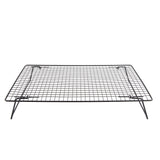 Cooling Rack Iron Bread Cookie Cake Cooling Net Oven Accessories for Dessert Coffee Shop Bakery Black - Low Angle