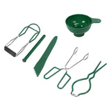 6 Pcs Canning Kit Canning Funnel Tong Bubble Popper Jar Wrench Lifter Magnetic Lid Lifter Jam Making Set - 45-Degree Angle