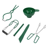 6 Pcs Canning Kit Canning Funnel Tong Bubble Popper Jar Wrench Lifter Magnetic Lid Lifter Jam Making Set - Low Angle