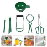 6 Pcs Canning Kit Canning Funnel Tong Bubble Popper Jar Wrench Lifter Magnetic Lid Lifter Jam Making Set - Extra Image