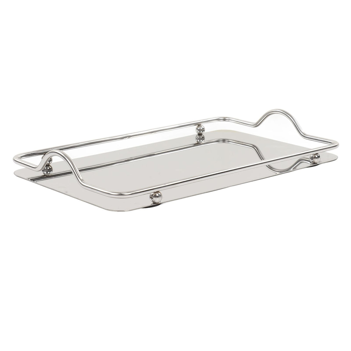 Large Rectangle Tray Stainless Steel Home Living Room Commercial Dishes Tray for Coffee Water Cups Fruit