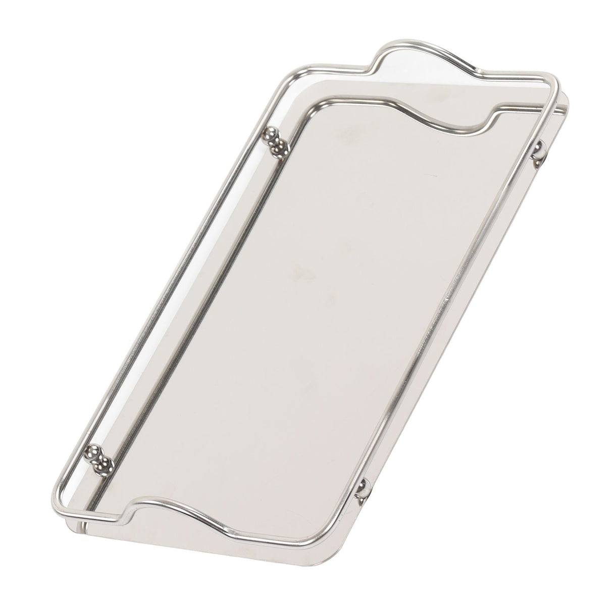 Large Rectangle Tray Stainless Steel Home Living Room Commercial Dishes Tray for Coffee Water Cups Fruit