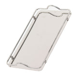 Large Rectangle Tray Stainless Steel Home Living Room Commercial Dishes Tray for Coffee Water Cups Fruit