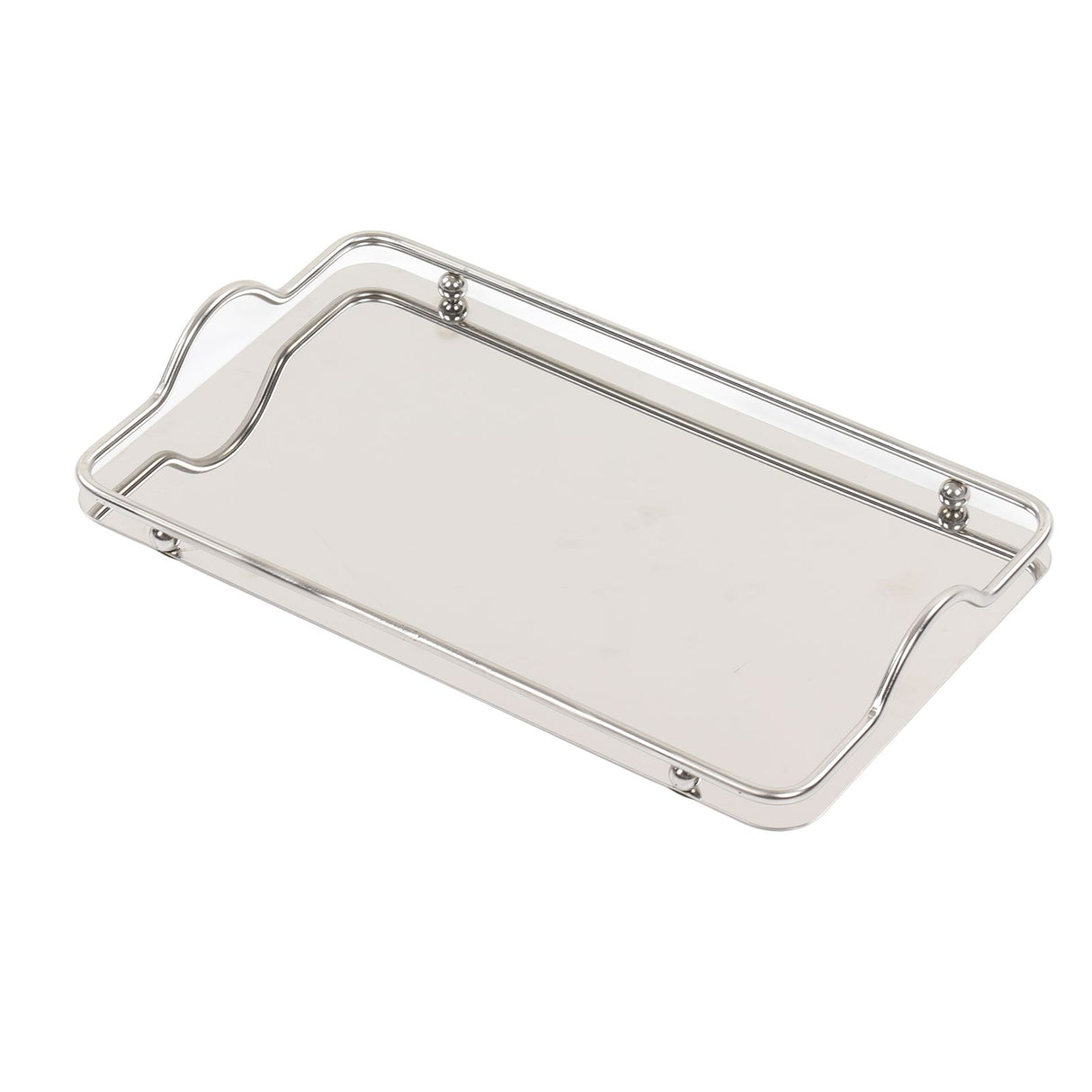 Large Rectangle Tray Stainless Steel Home Living Room Commercial Dishes Tray for Coffee Water Cups Fruit