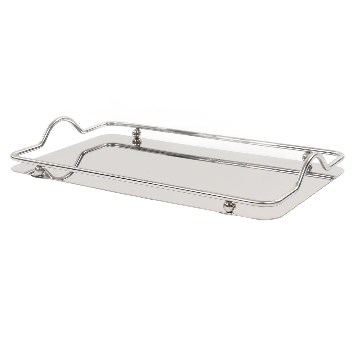 Large Rectangle Tray Stainless Steel Home Living Room Commercial Dishes Tray for Coffee Water Cups Fruit