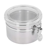 Stainless Steel Sealed Can Food Storage Container Airtight Canister for Dried Fruit Milk Powder Tea Small 900ml - Front View