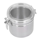 Stainless Steel Sealed Can Food Storage Container Airtight Canister for Dried Fruit Milk Powder Tea Medium 1300ml - 45-Degree Angle