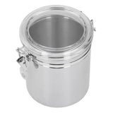 Stainless Steel Sealed Can Food Storage Container Airtight Canister for Dried Fruit Milk Powder Tea Large 1600ml - 45-Degree Angle