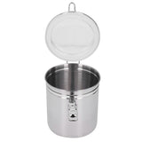 Stainless Steel Sealed Can Food Storage Container Airtight Canister for Dried Fruit Milk Powder Tea Large 1600ml - Low Angle