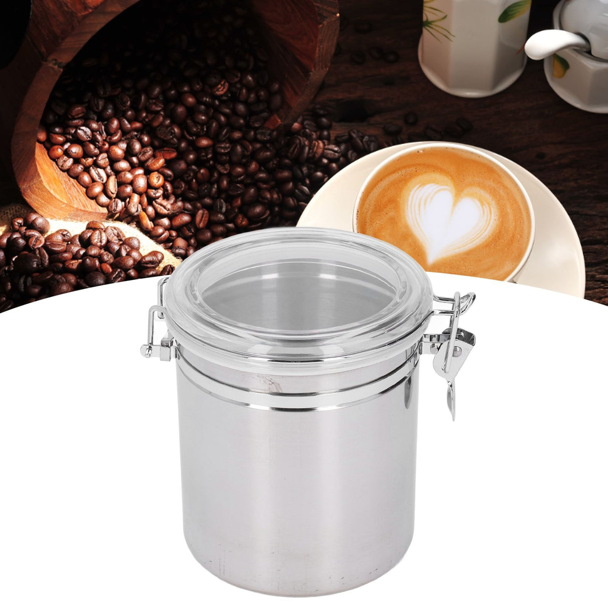Stainless Steel Sealed Can Food Storage Container Airtight Canister for Dried Fruit Milk Powder Tea Large 1600ml
