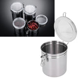 Stainless Steel Sealed Can Food Storage Container Airtight Canister for Dried Fruit Milk Powder Tea Large 1600ml