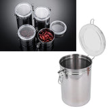 Stainless Steel Sealed Can Food Storage Container Airtight Canister for Dried Fruit Milk Powder Tea Extra Large 2100ml - Extra Image