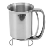 Pancake Batter Dispenser Handheld Stainless Steel Pancake Pourer for Baking Cupcakes Muffins - Low Angle