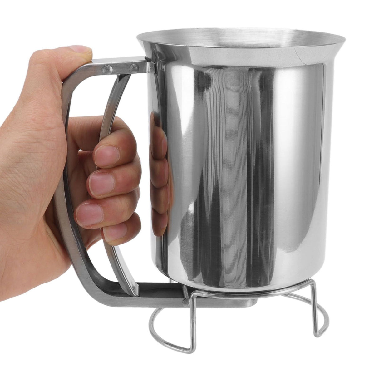 Pancake Batter Dispenser Handheld Stainless Steel Pancake Pourer for Baking Cupcakes Muffins